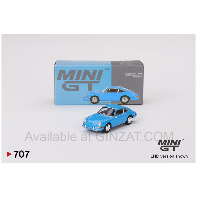 Porsche 901 1963 'Quickblau', MINI GT No.707 diecast model car