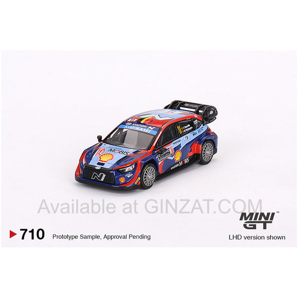 Hyundai i20 N Rally1 Htbrid #11  2023 Rally Monte Carlo 3rd Place, Mini GT No. 710 diecast model car