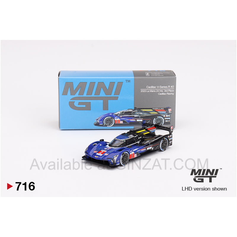 Cadillac V-Series.R #2 2023 Le Mans 24 Hrs 3rd Place Cadillac Racing, MINI GT No.716 diecast model car