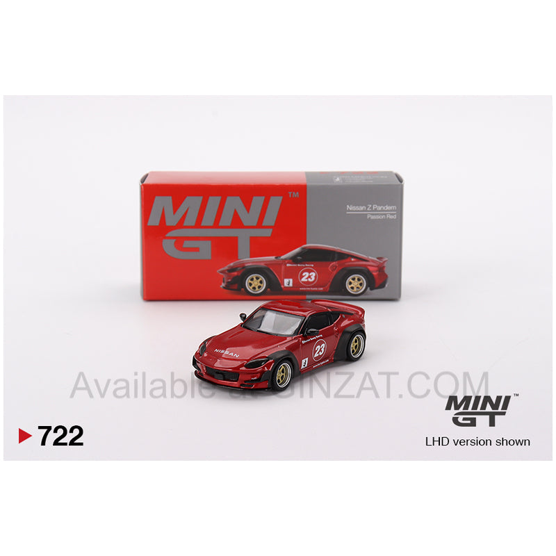 Nissan Z Pandem Passion Red (RHD), MINI GT No.722 diecast model car