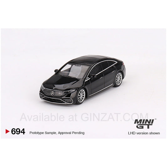 Mercedes-Benz EQS 580 4Matic Black, Mini GT No. 694 diecast model car