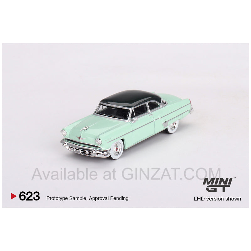 Lincoln Capri 1954 Parklane Green / Bloomfield Green, Mini GT No. 623 diecast model car