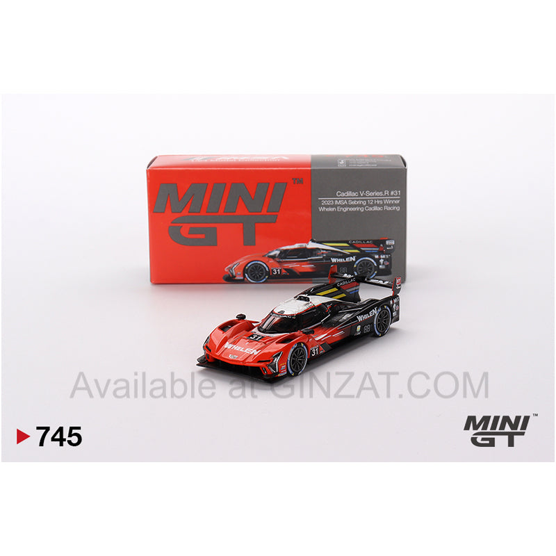 Cadillac V-Series.R #31 Whelen Engineering Cadillac Racing 2023 IMSA Sebring 12 Hrs Winner, MINI GT No.745 diecast model car