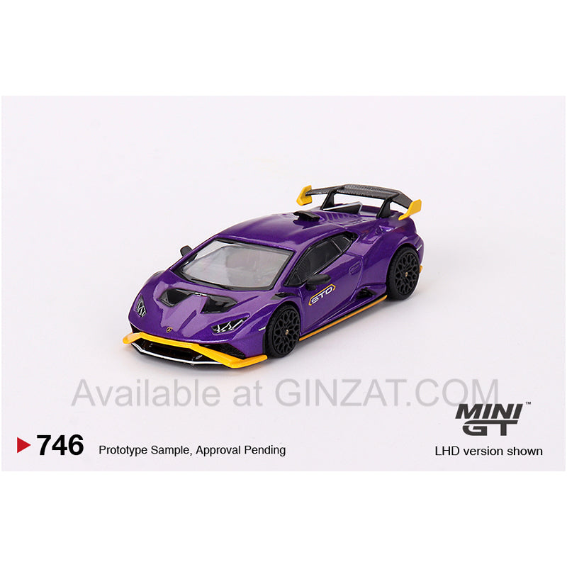 Lamborghini Huracán STO Viola Pasifae, MINI GT No.746 diecast model car