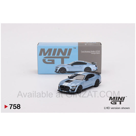 Ford Mustang Shelby GT500 Heritage Edition, MINI GT No.758 diecast model car