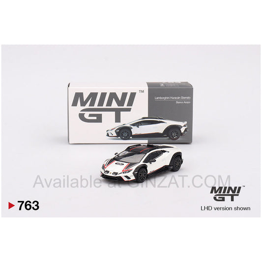 Lamborghini Huracán Sterrato Bianco Asopo, Mini GT No. 763 diecast model car