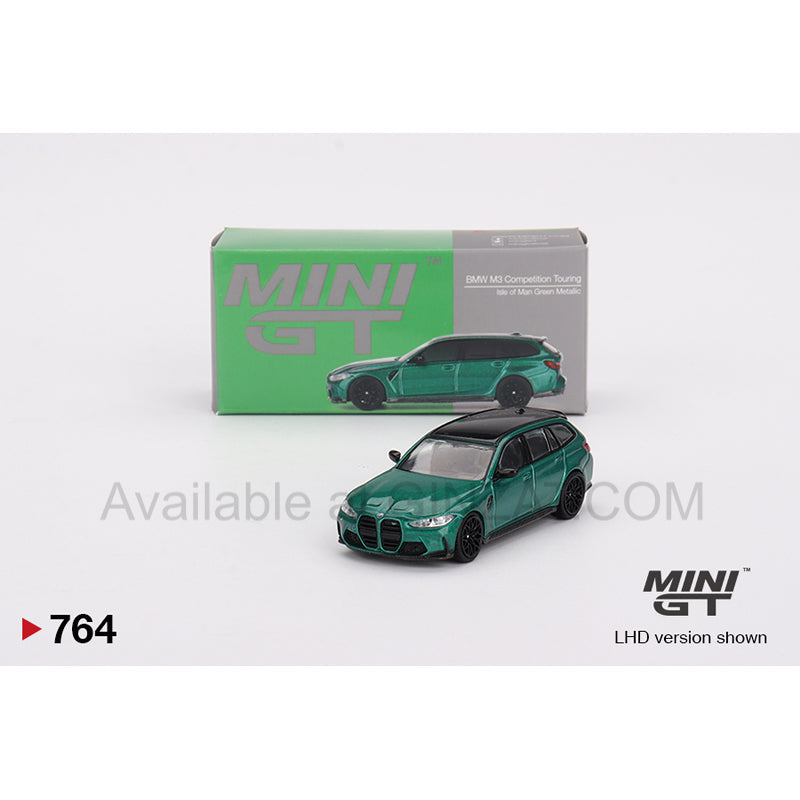 BMW M3 Competition Touring Isle of Man Green Metallic, MINI GT No.764 diecast model car