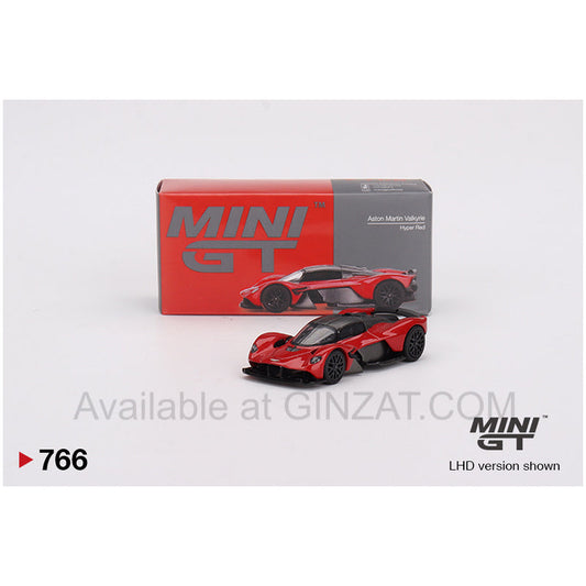 Aston Martin Valkyrie Hyper Red, MINI GT No.766 diecast model car