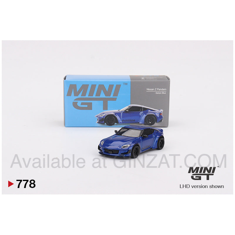 Nissan Z Pandem Seiran Blue, MINI GT No.778 diecast model car