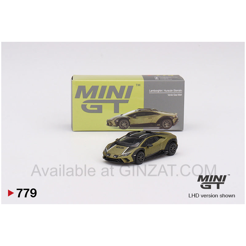 Lamborghini Huracán Sterrato Verde Gea Matt, MINI GT No.779 diecast model car