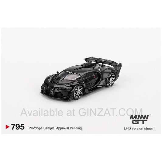 Bugatti Vision Gran Turismo Black, MINI GT No.795 diecast model car