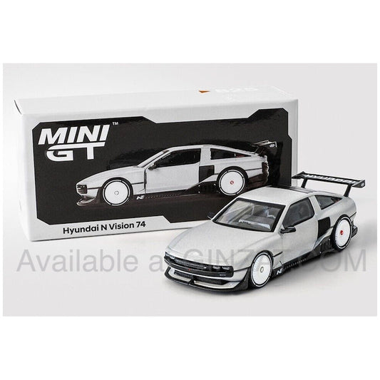 Hyundai N Vision 74 - Vision Silver (LHD), Mini GT No.825 diecast model car