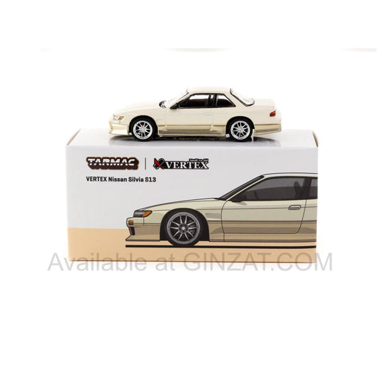 Tarmac Works 1/64 VERTEX Nissan Silvia S13 White / Gold