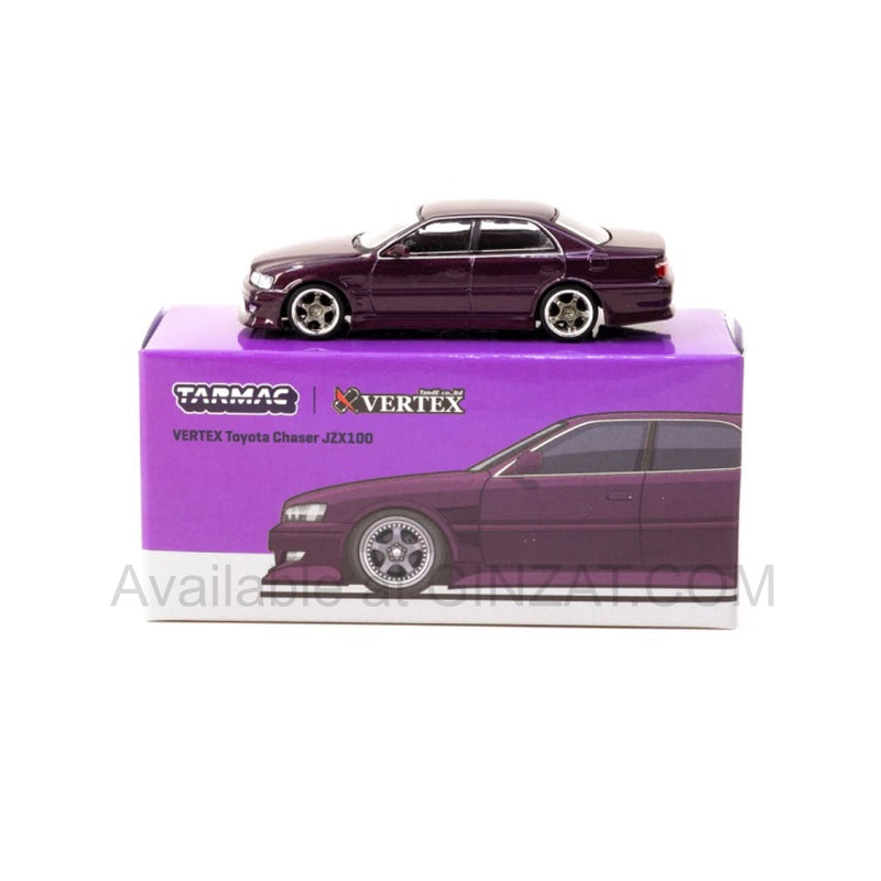 Toyota Chaser JZX100 Purple Metallic, Tarmac Works 1/64 diecast model car