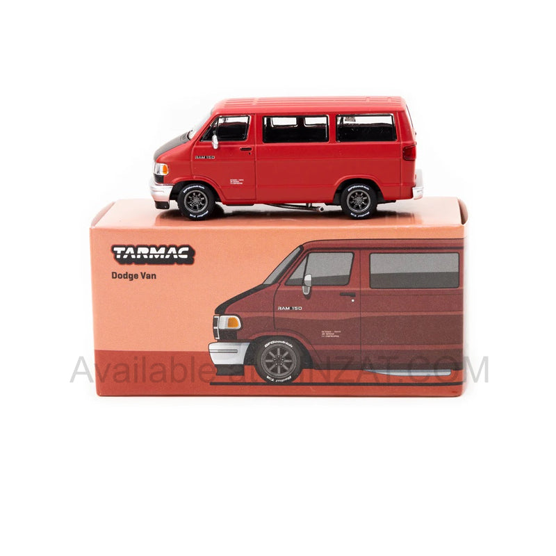 Dodge Van Red, Tarmac Works 1/64 diecast model car