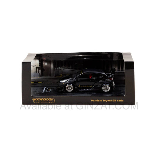 Pandem Toyota GR Yaris Black, Tarmac Works diecast model car