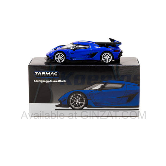 Koenigsegg Jesko Attack Blue, Tarmac Works diecast model car