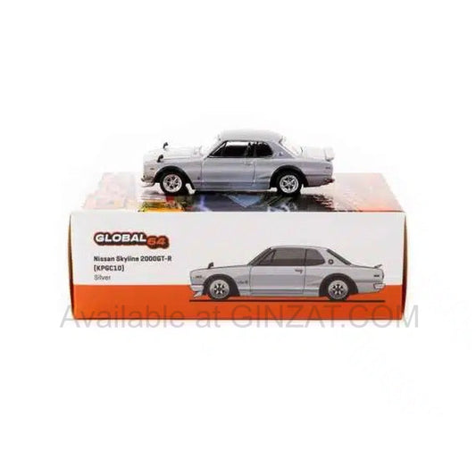 Nissan Skyline 2000GT-R (KPGC10) Silver Special Edition, Tarmac Works 1/64 diecast model car