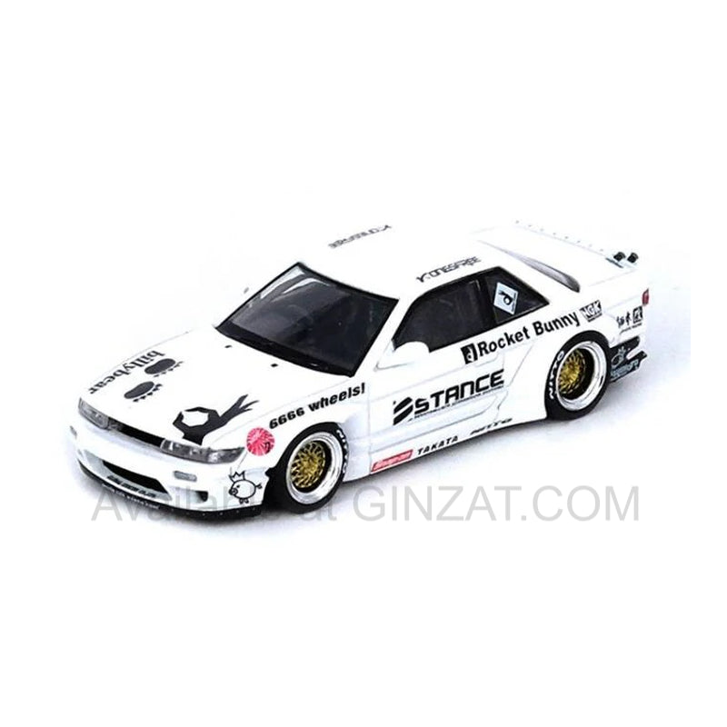 Nissan Silvia S13 (V2) Pandem / Rocket Bunny White, INNO64 diecast model car