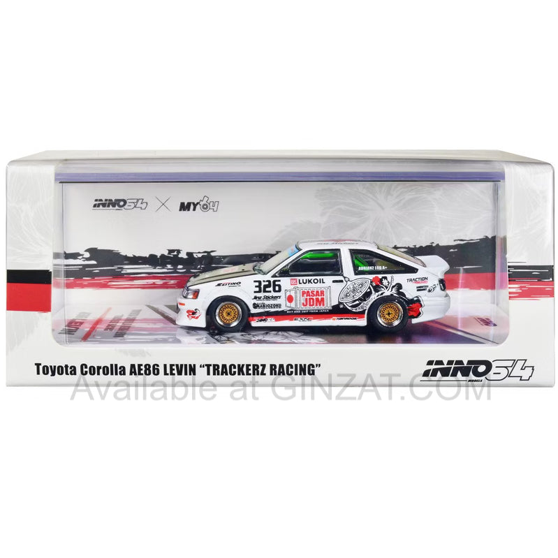 Toyota Corolla AE86 Levin `TRACKERS RACING`, INNO64 diecast model car