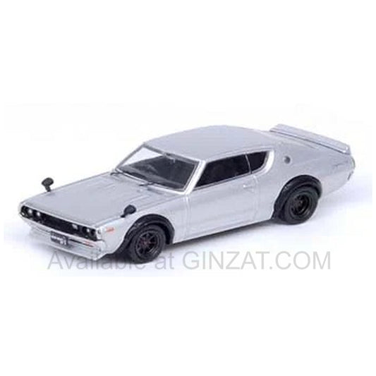 Nissan Skyline 2000 GT-R (KPGC110) Silver, INNO64 diecast model car