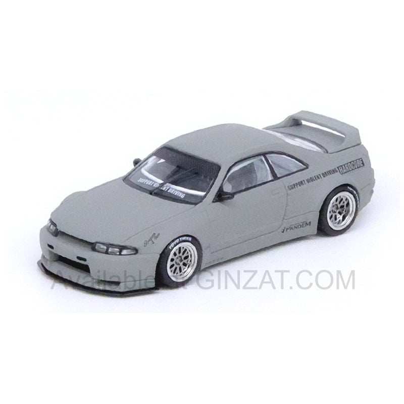 Nissan Skyline GT-R (R33) Pandem / Rocket Bunny Matte Cement Gray, INNO64 diecast model car