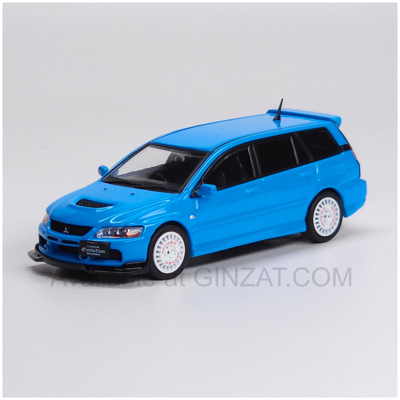 Mitsubishi Lancer Evolution IX Wagon Blue, INNO64 diecast model car