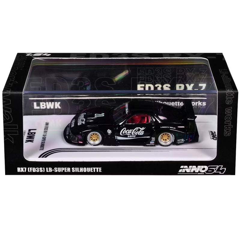 Mazda RX7 (FD3S) LB-WORKS Super Silhouette Black, INNO64 diecast model car