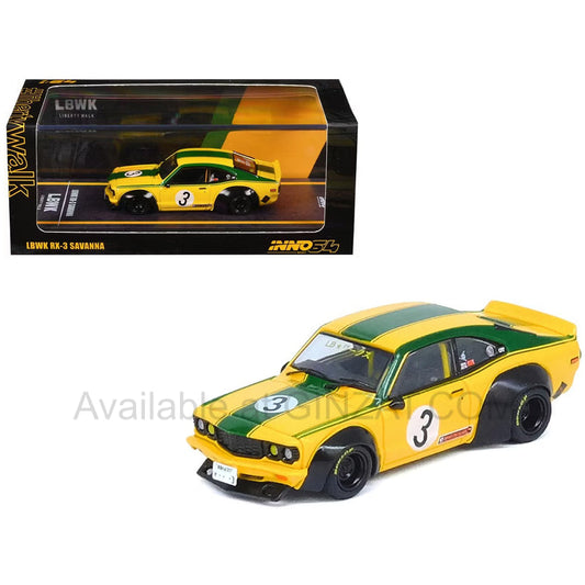 LB-WORKS Mazda RX3 Savanna, INNO64 diecast model car