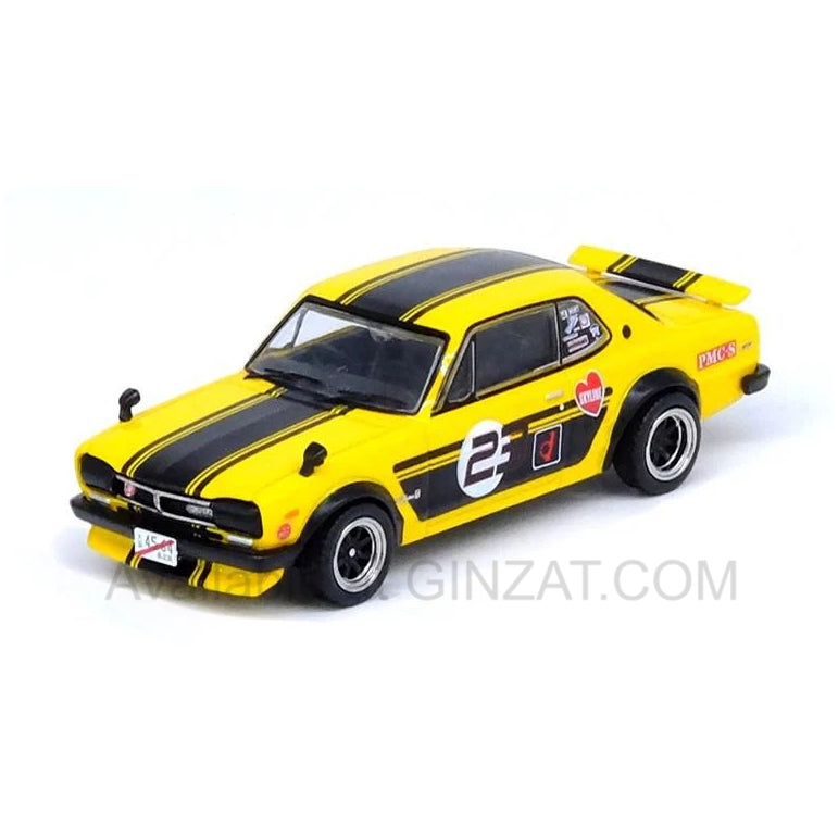 Nissan Skyline 2000 GT-R (KPGC10) Yellow, INNO64 diecast model car