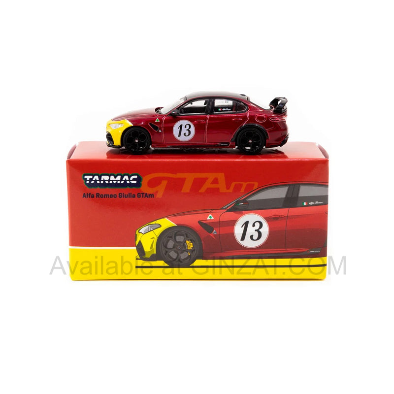 Alfa Romeo Giulia GTAm Red / Yellow, Tarmac Works diecst model car