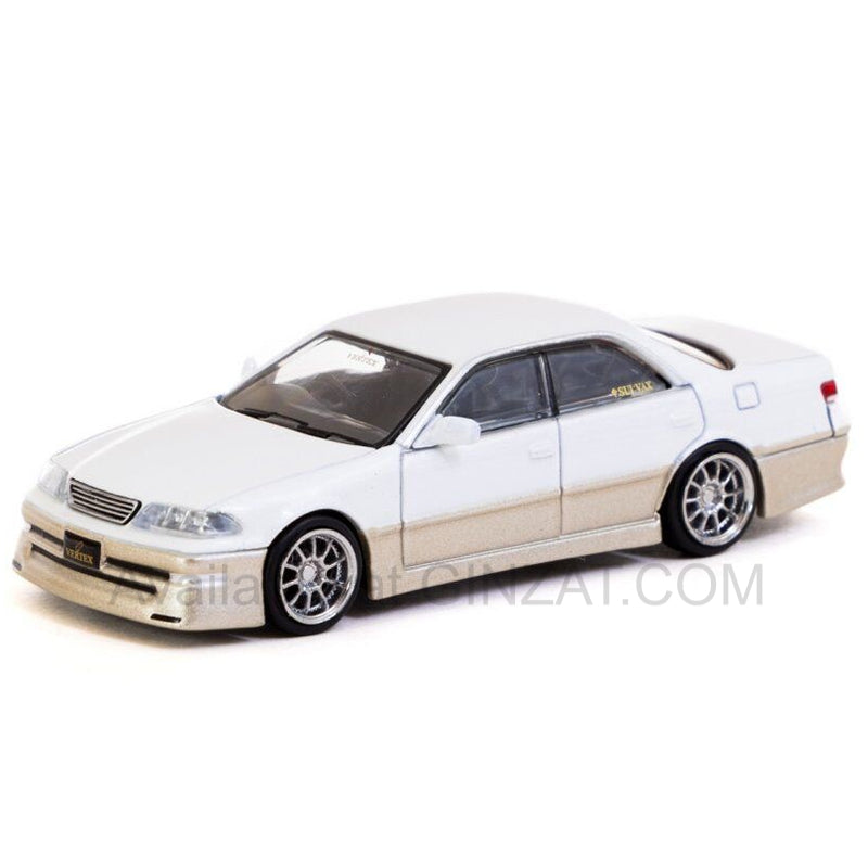 VERTEX Toyota Mark II JZX100 White Metallic, Tarmac Works diecst model car