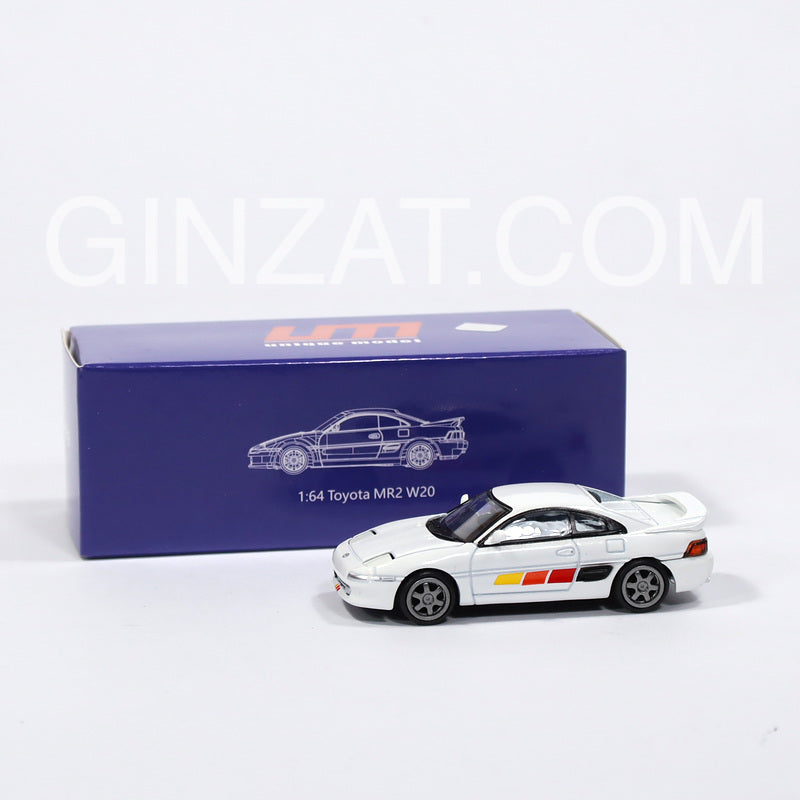 Toyota MR2 W20 White, unique model 1/64 diecast model car