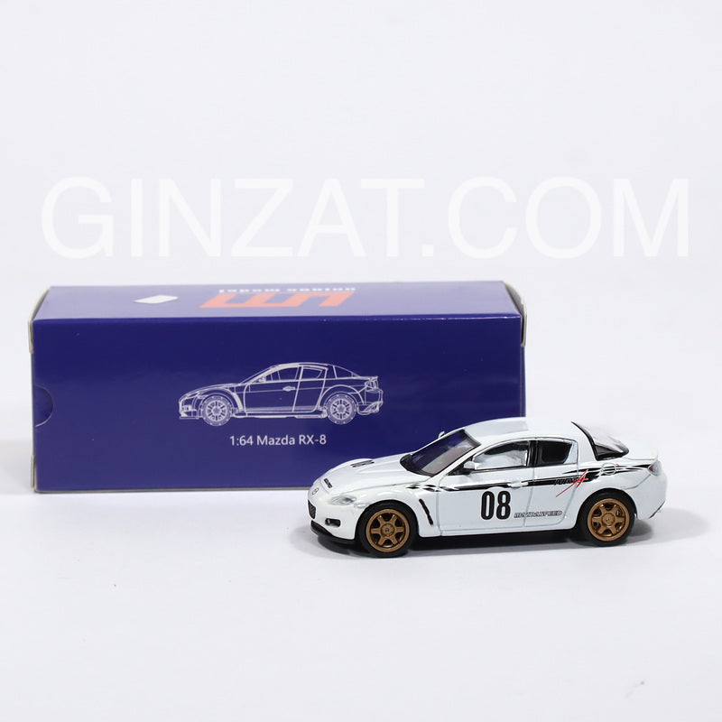 Mazda RX-8 White, unique model 1/64 diecast model car