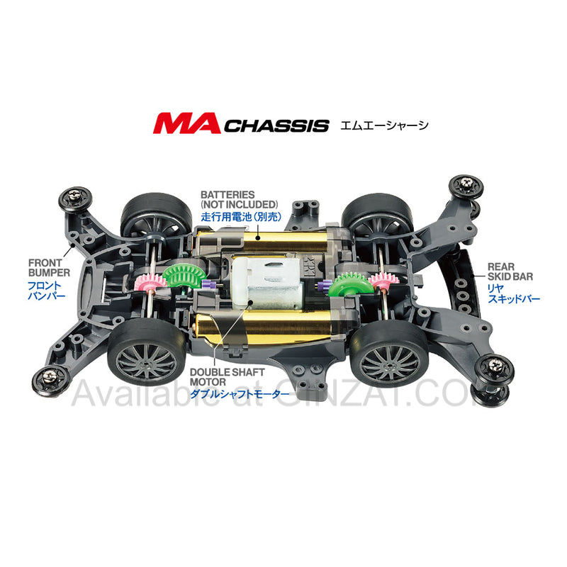 Tamiya MINI 4WD OVAL HOME CIRCUIT (TWO-LEVEL LANE CHANGE) plus ROWDY BULL & IGNICION