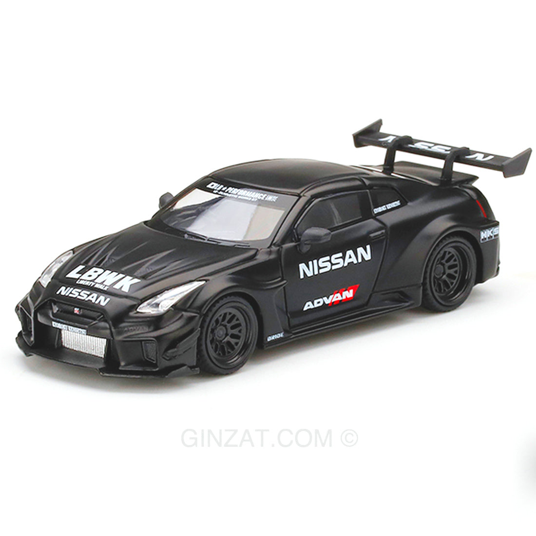 NISSAN 35GT-RR LB-Silhouette WORKS GT - Matte Black LBWK, MINI GT diecast model car