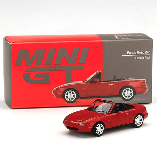 EUNOS (MAZDA) Roadster Classic Red, MINI GT No.298 diecast model car