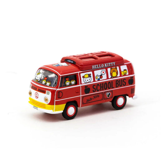 Volkswagen Type II (T2) Hello Kitty Capsule School Bus, Tarmac Works diecast model car