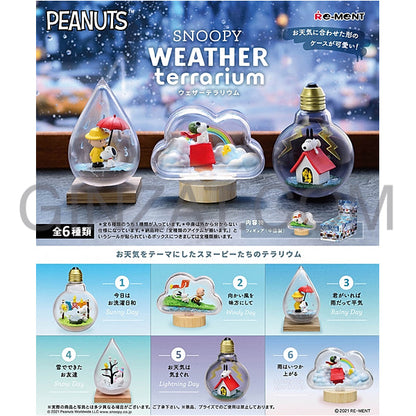 SNOOPY WEATHER Terrarium, Re-Ment Figures