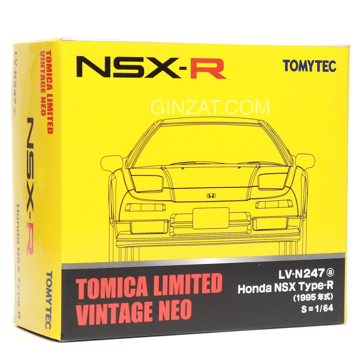 HONDA NSX Type R 95� Yellow, Tomica Limited Vintage Neo diecast model car LV-N247a