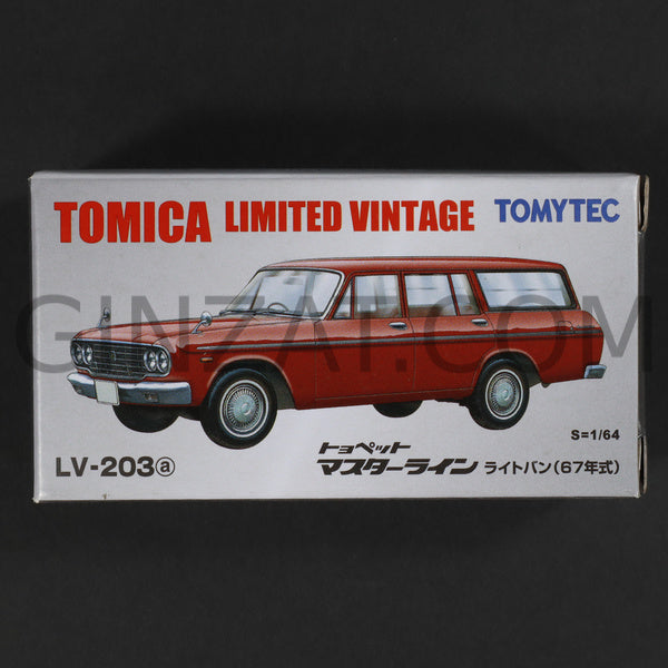 Toyopet (Toyota) Masterline Light Van Red 1967, Tomytec Tomica Limited Vintage diecast model car LV-203a