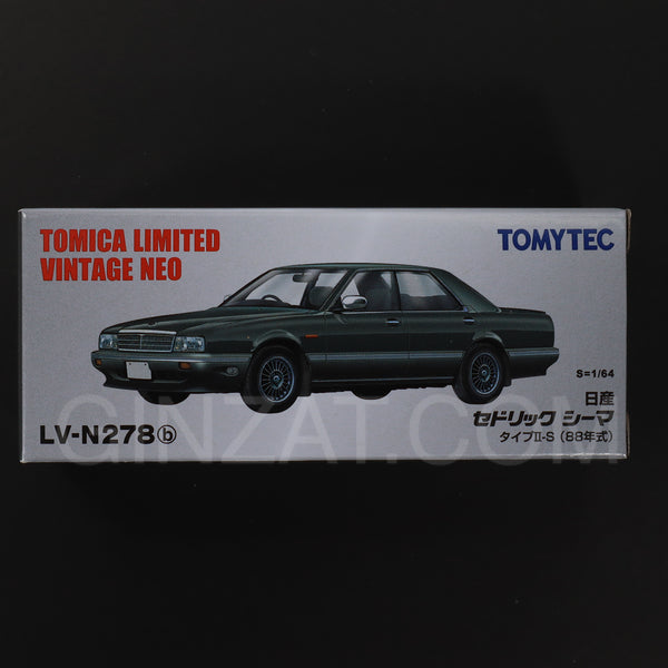 Nissan Cedric Cima TypeII - S (Green) 1988, Tomytec Tomica Limited Vintage Neo diecast model car LV-N278b 