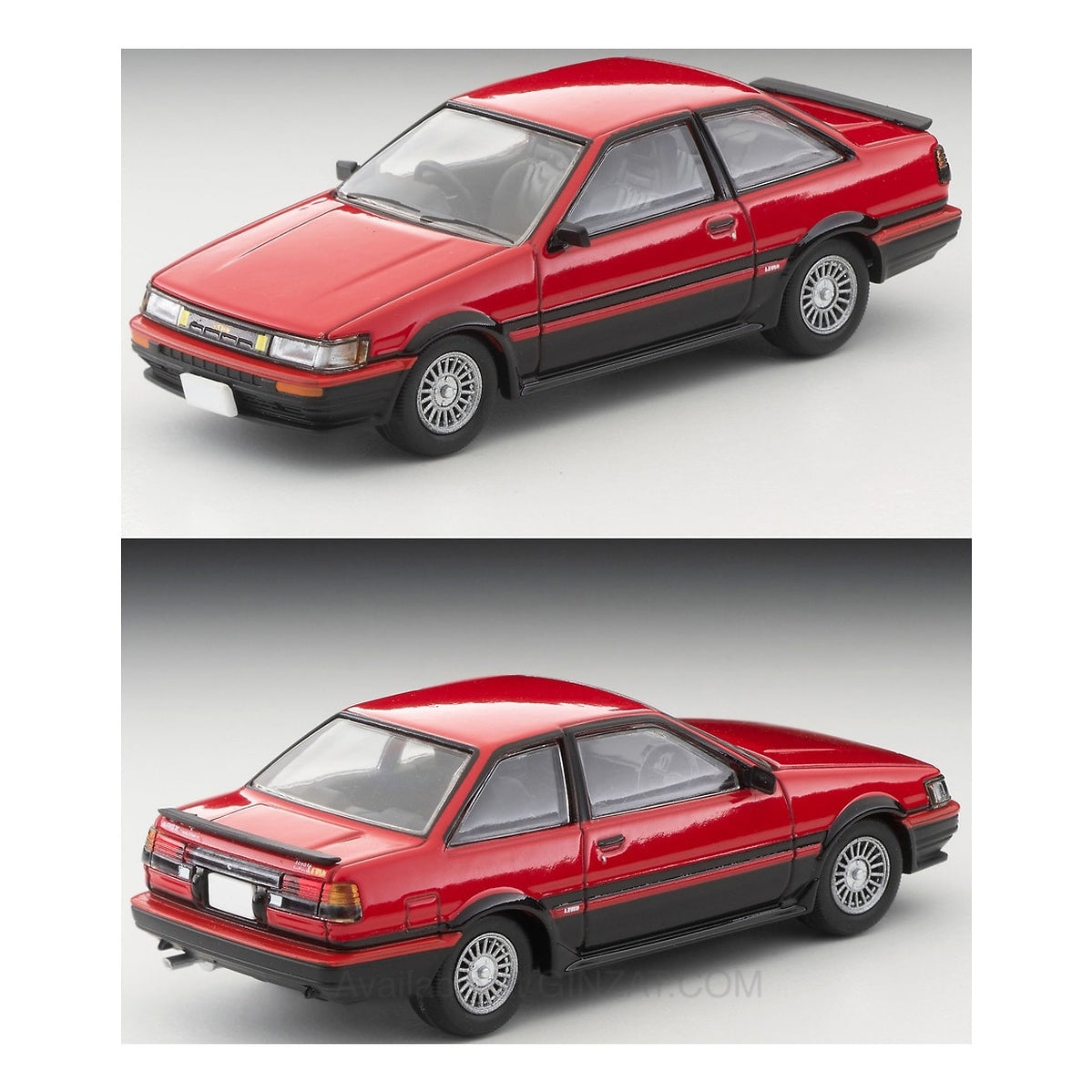 Toyota Corolla Levin 2 door GT-APEX 1985 Red/Black, Tomytec Tomica Limited Vintage Neo diecast model car LV-N304a 