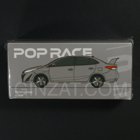 Toyota GR VIOS Silver, POP Race diecast model car