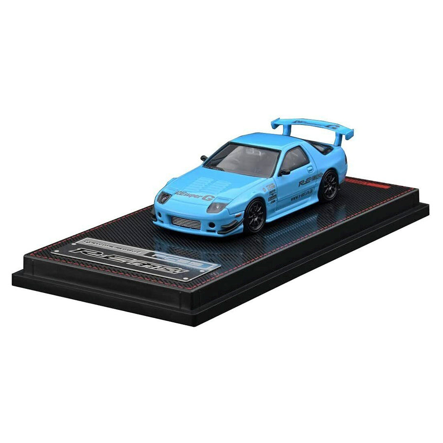 Mazda RX-7 (FC3S) RE Amemiya Light Blue,  Ignition Model diecast model car