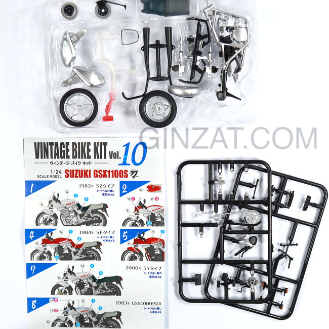 Suzuki GSX1100S Katana Vintage Bike Kit Vol.10, F-Toys Plastic Model Kit 1/24