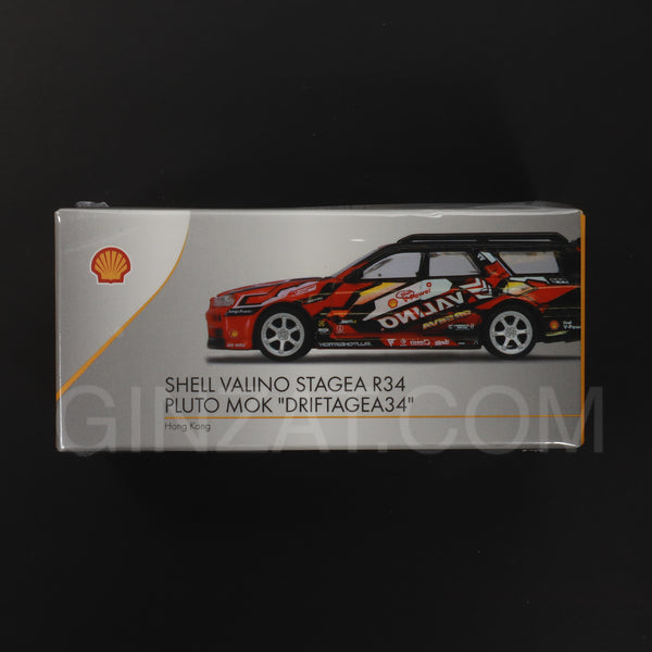 Shell Valino Stagea R34 Pluto Mok "DRIFTAGEA34", POPRACE diecast model car