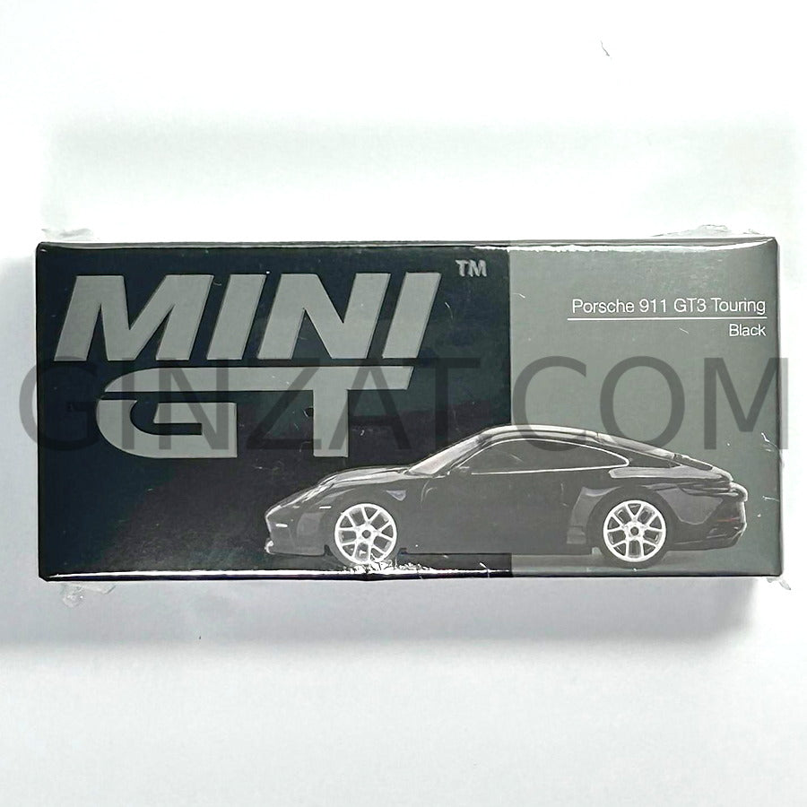 Porsche 911(992) GT3 Touring Black, Mini GT No. 606 diecast model car