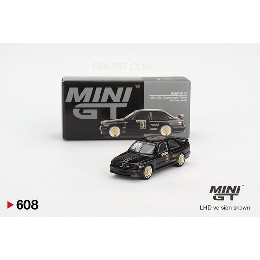 BMW M3 #3 1987 ATCC Championship Winner JPS Team BMW Australia Exclusive, Mini GT No.608 diecast model car