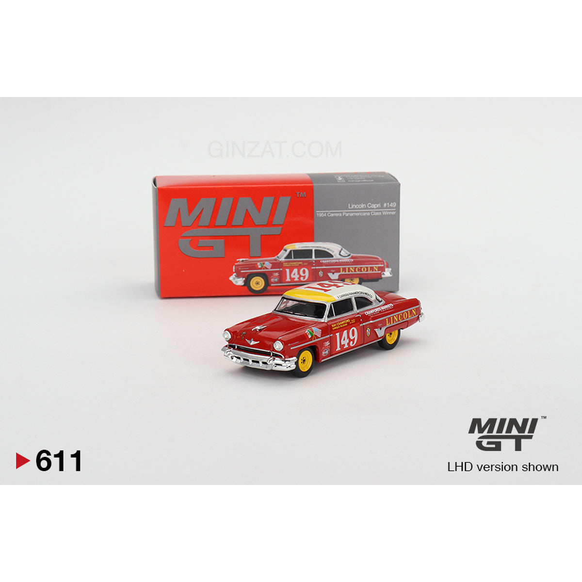 Lincoln Capri 1954 Carrera Panamericana Class Winner #149, Mini GT No.611 diecast model car